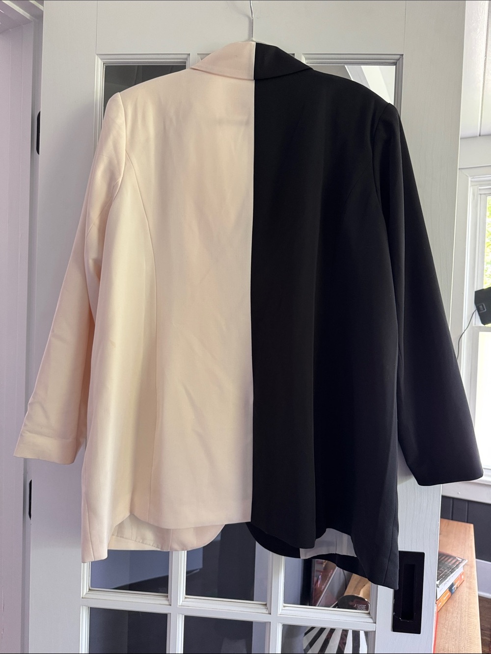 Eloquii Two-Tone Blazer Jacket - Black & Blush Pink - Picture 4 of 10